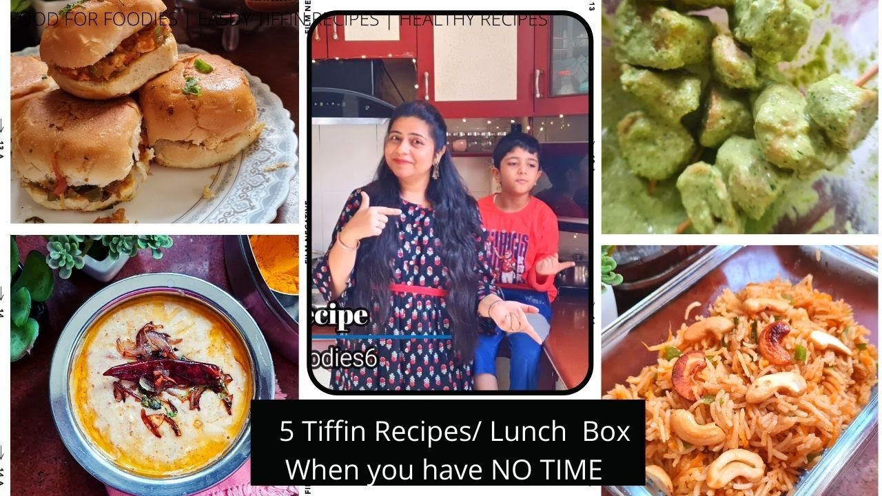 5 Tiffin Recipes | When you have no time | For Kids and adults