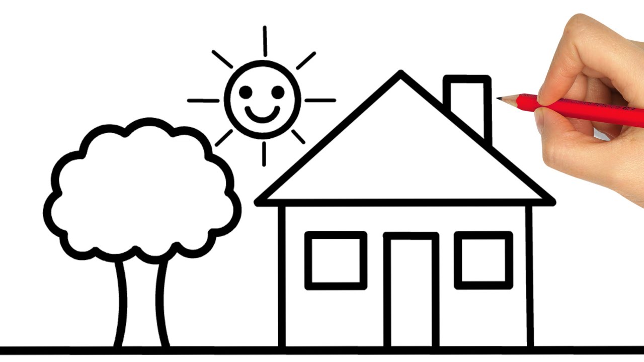 HOW TO DRAW A HOUSE EASY