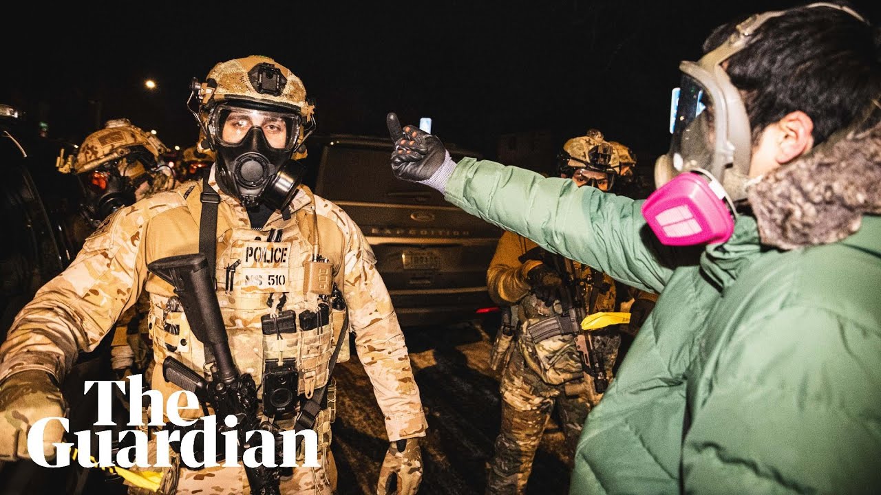 Demonstrators face teargas during protest after ICE agent shoots man in Minneapolis