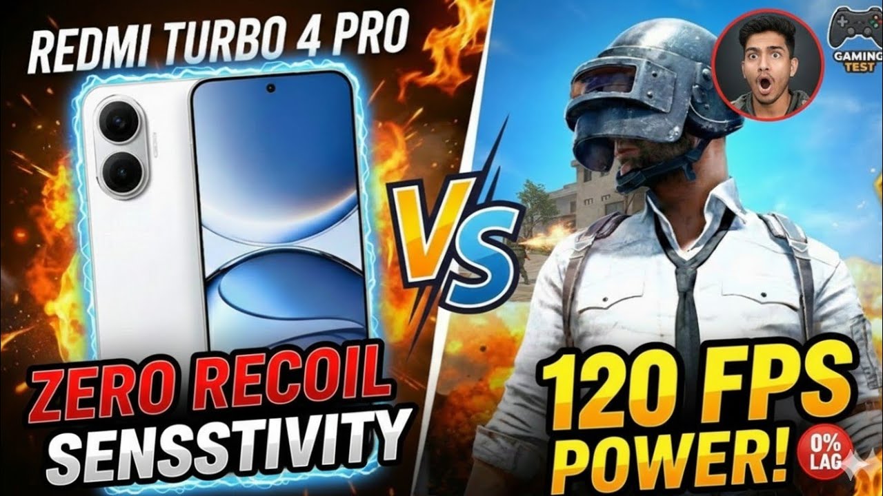 Redmi Turbo 4 Pro Pubg Mobile FPS Test - Best Sensitivity Ever?