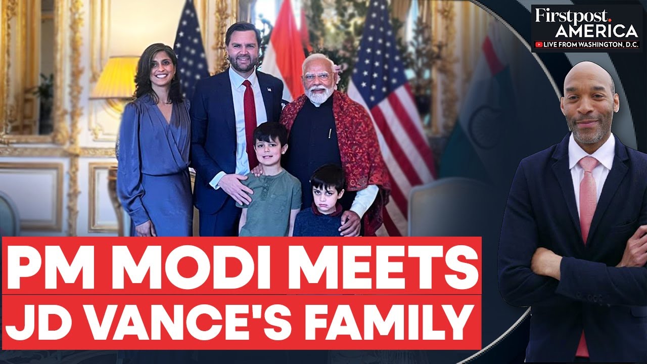 PM Modi Meets JD Vance, Wife Usha & Kids, Discuss Nuclear Energy in Paris | Firstpost America | N18G