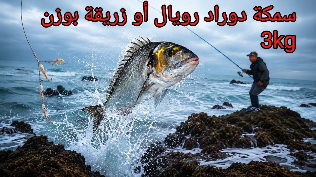 صيد زريقه بطعم البوبيط مع الرايس خالد تحيه للجميع