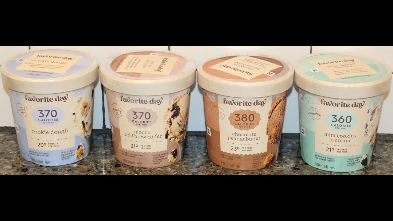 Favorite Day (Target) Reduced Fat Ice Cream Cookie Dough, Mocha, Chocolate PB, Mint Cookies ‘n Cream