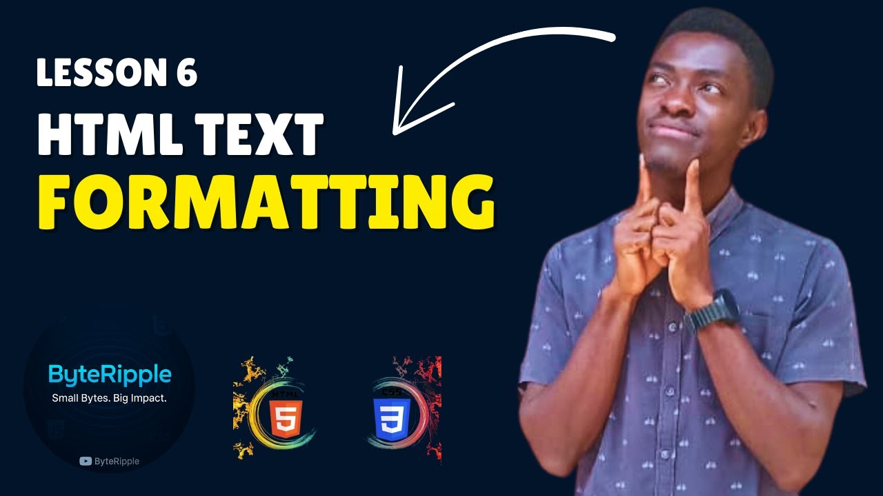 Lesson 6: HTML Text Formatting Tags | Beginner’s Web Development Series