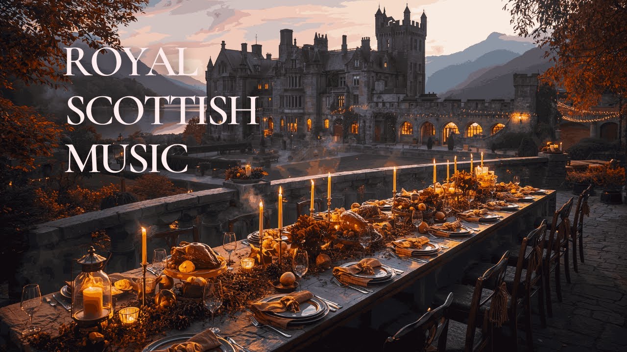 Cozy Scottish Castle Feast| Royal Scottish Music & Fall Ambience