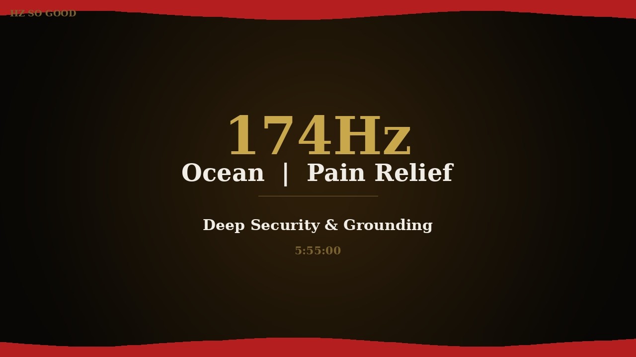 174Hz Ocean | Black Screen | Solfeggio Frequency | Sleep & Meditation | Hz So Good