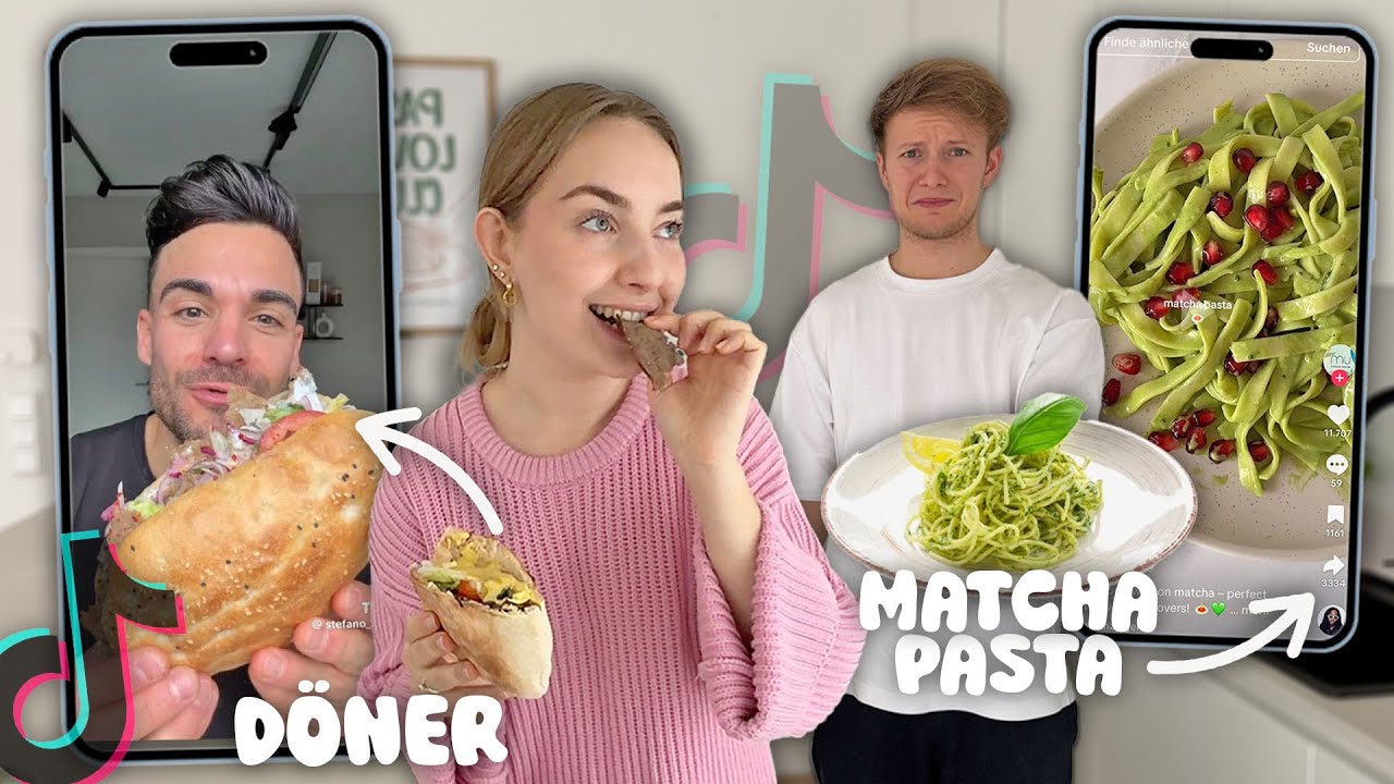 Wir essen 24h NUR virale TikTok FOOD TRENDS...🍔✨