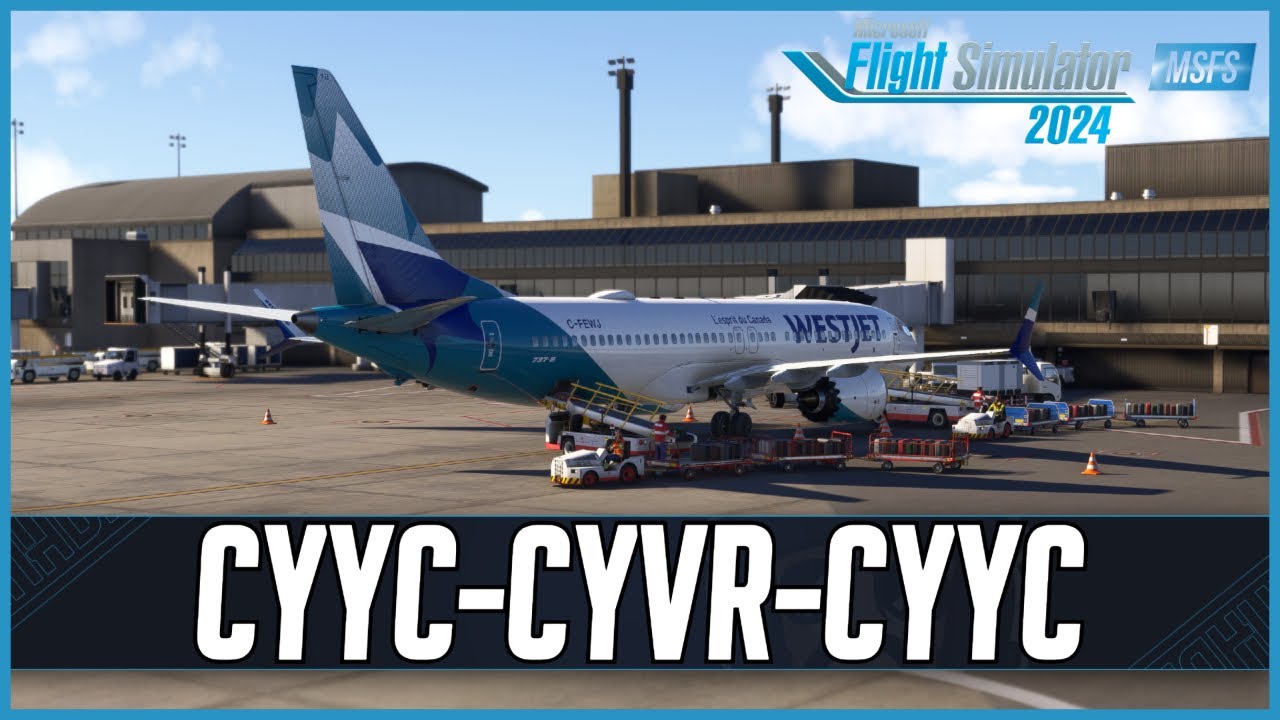 iFly 737 MAX8 | Real World Westjet OPS | Calgary - Vancouver (Round-trip) | Now in 1440P! | VATSIM