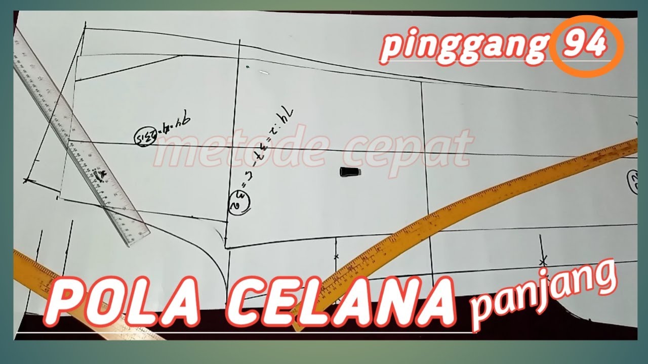 Tutorial pola celana panjang pria