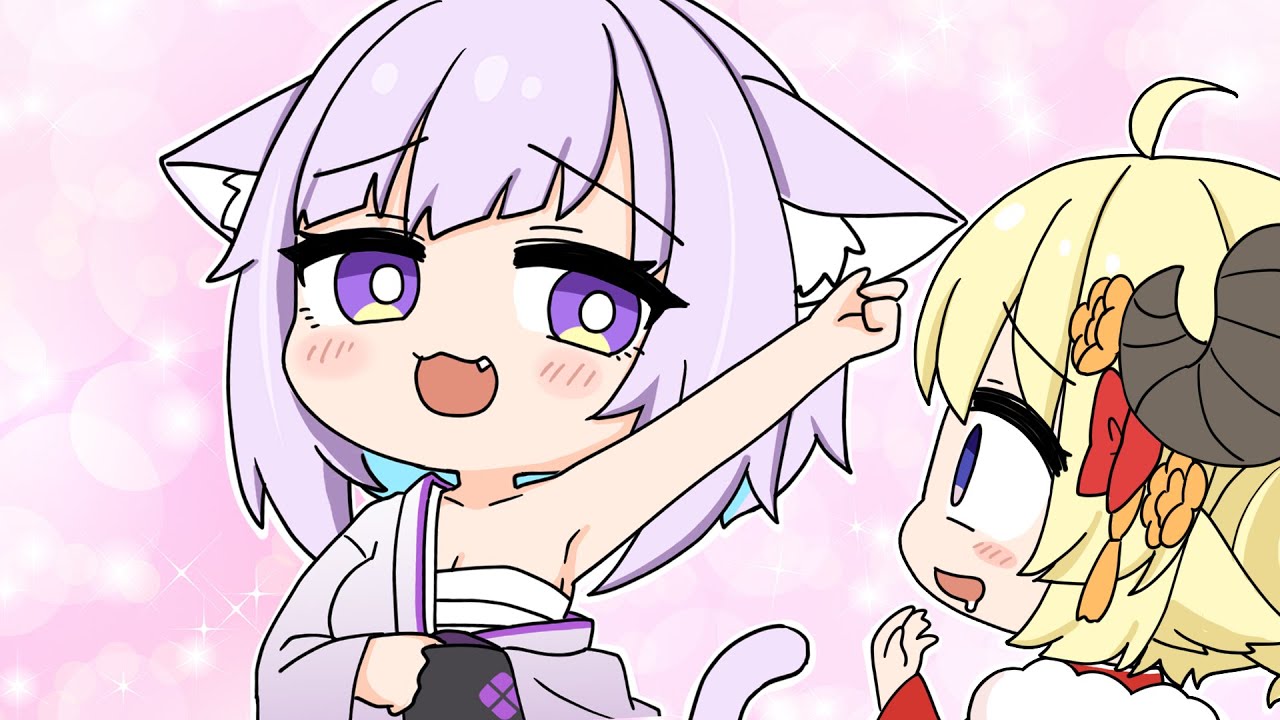 【手描き】脇パイをちらつかせわため審査員を買収するおかゆ【猫又おかゆ/角巻わため/ホロライブ/切り抜き漫画】