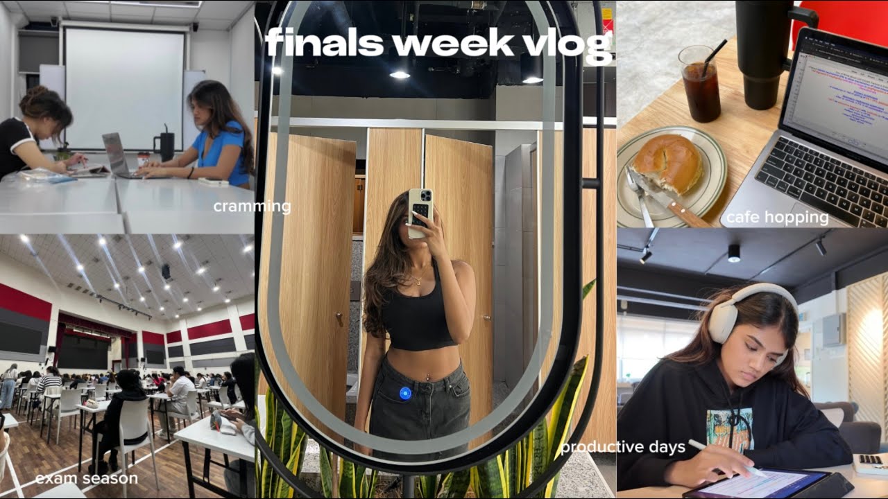 study vlog 🎧 finals week in my life | exam season, productive days, cramming