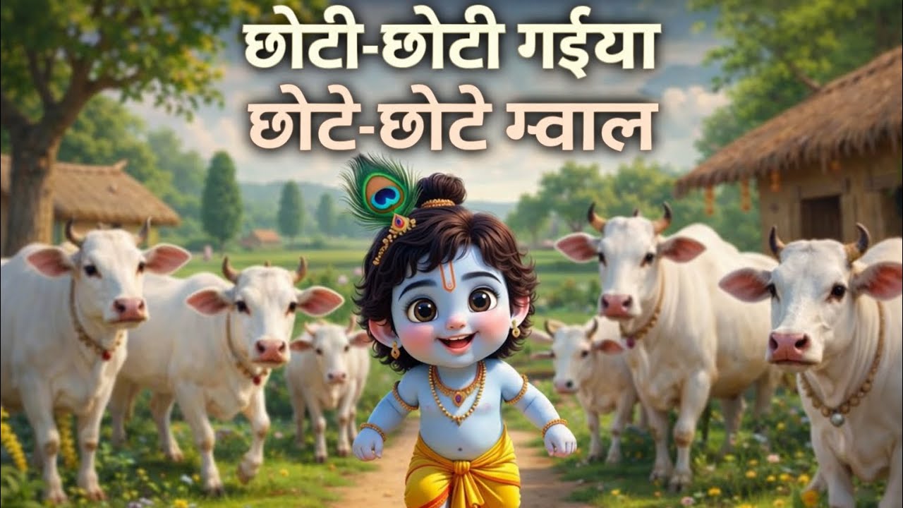 छोटी-छोटी गइया छोटे-छोटे ग्वाल | Madan Gopal Rhyme | Krishna Bhajan Kids #krishnabhajan #madangopal 
