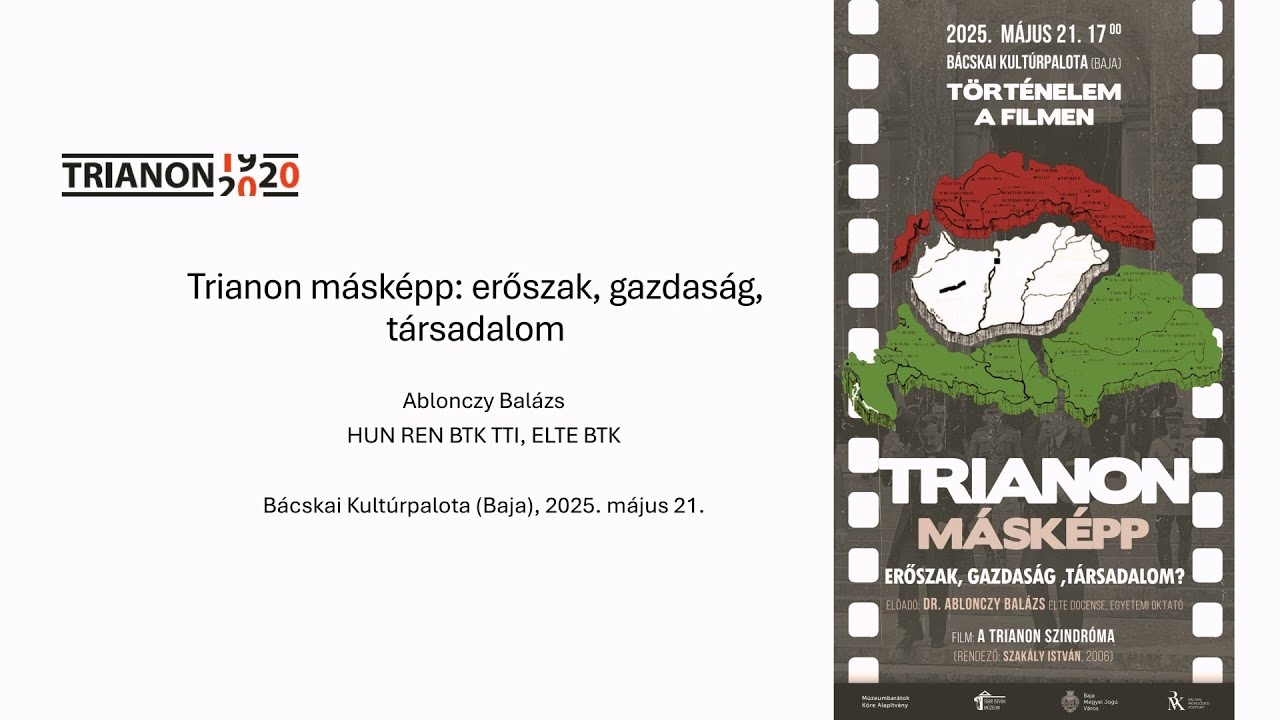 Történelem a filmen – Trianon másképp: erőszak, gazdaság, társadalom