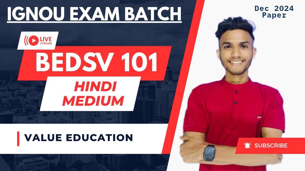 #20 BEDSV 101| VALUE EDUCATION DEC 2024 PAPER | IMPORTANT QUESTIONS MARATHON IGNOU WALAY  AAYUSH SIR