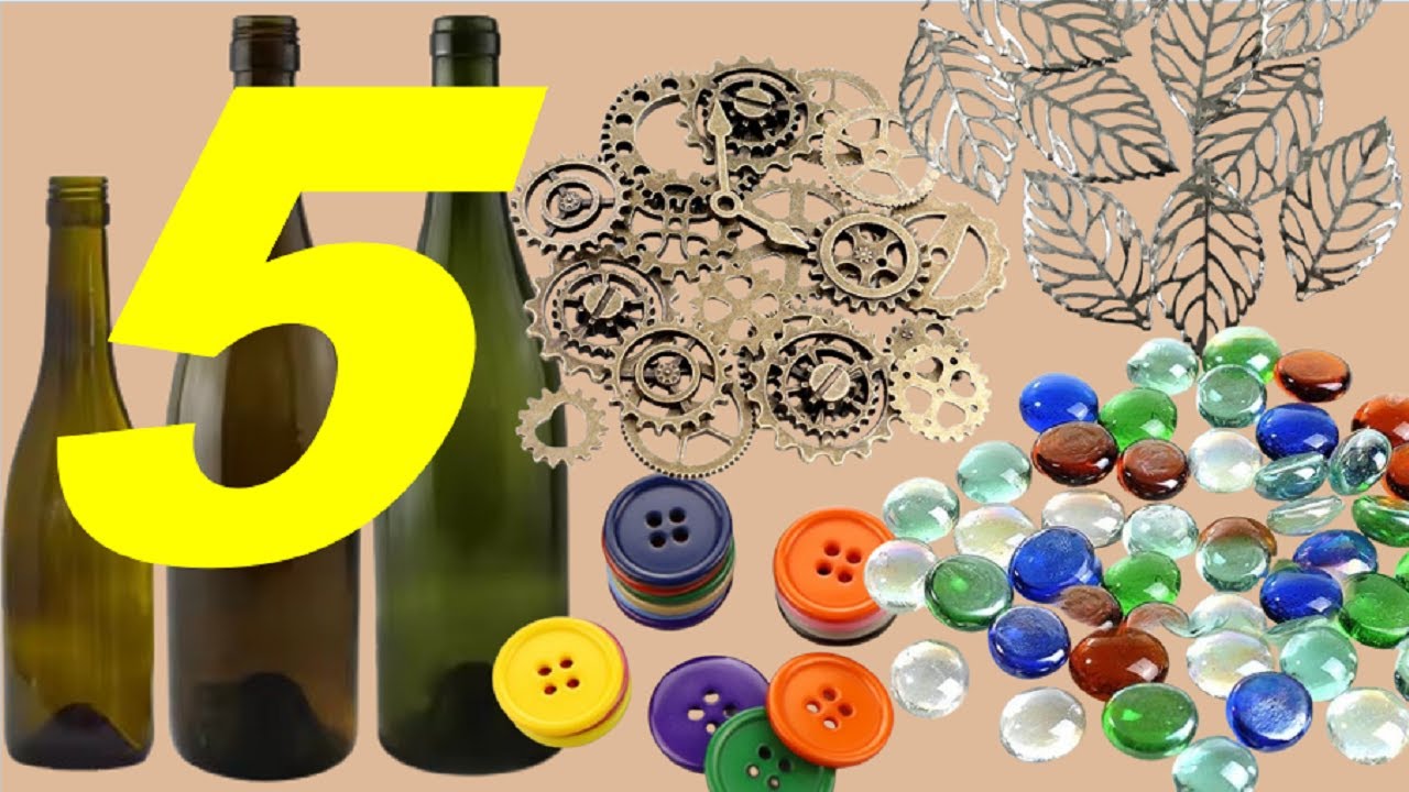 5 IDEIAS DECORAÇÃO GARRAFAS DE VIDRO - FAÇA E VENDA 