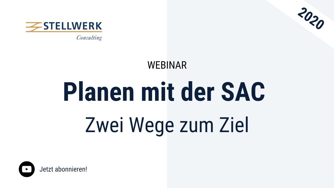 Planen mit der SAC - zwei Wege zum Ziel