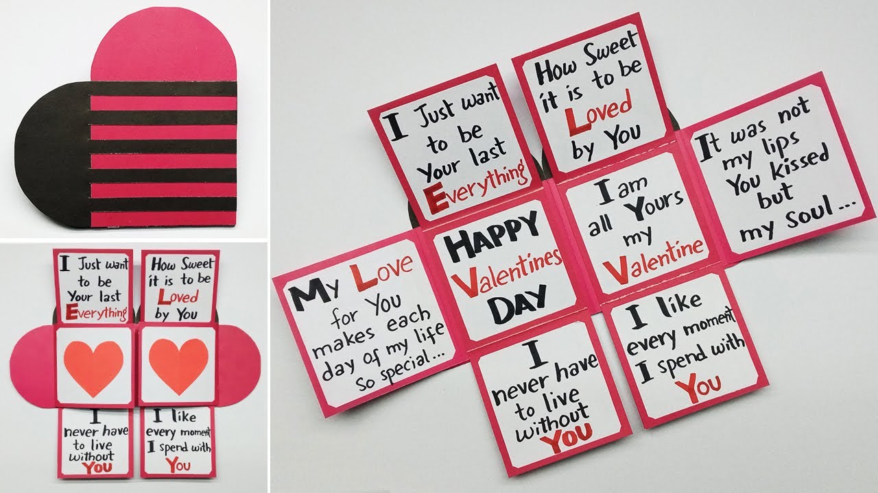 Valentines Day Cards | Valentine Cards Handmade | Love Greeting Cards Latest Design Handmade | #406