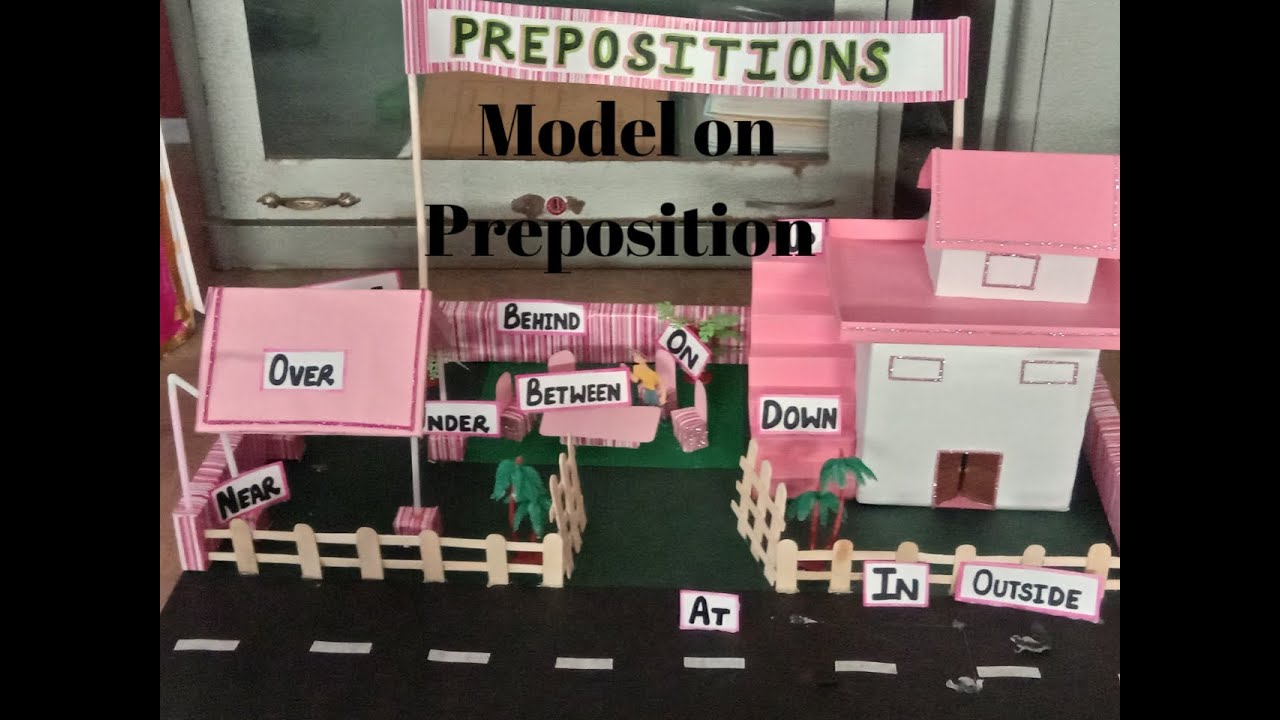 Preposition  model | English model on preposition | 3d model of preposition | English model
