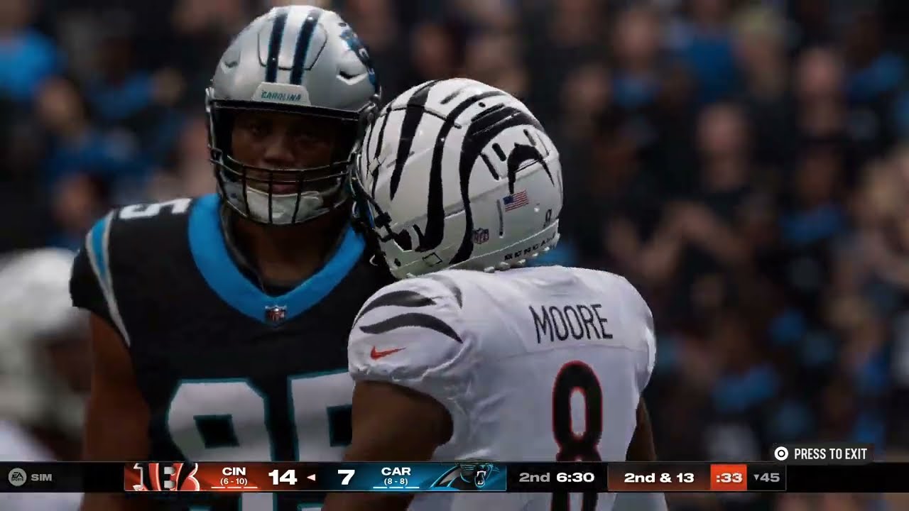 2027: Week 18 - Bengals vs. Panthers 1st Half