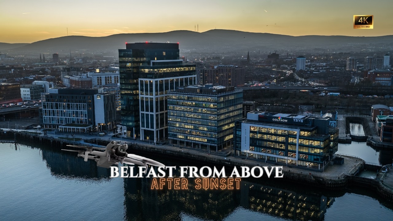 Belfast After Sunset Feels Unreal&hellip;  Drone Cinematic 4K
