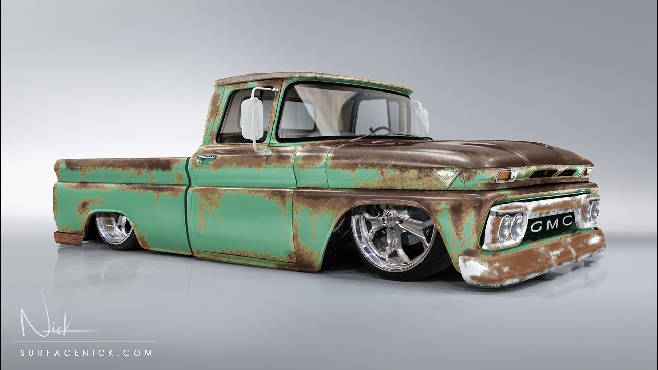 1962 GMC PICKUP ON BAGS Patina