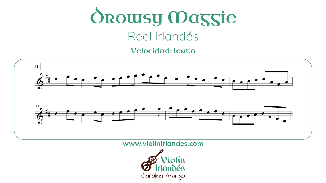 Practica DROWSY MAGGIE con Partitura - Velocidades (Lenta, Media y Rápida) [VIOLÍN IRLANDÉS 🎻]