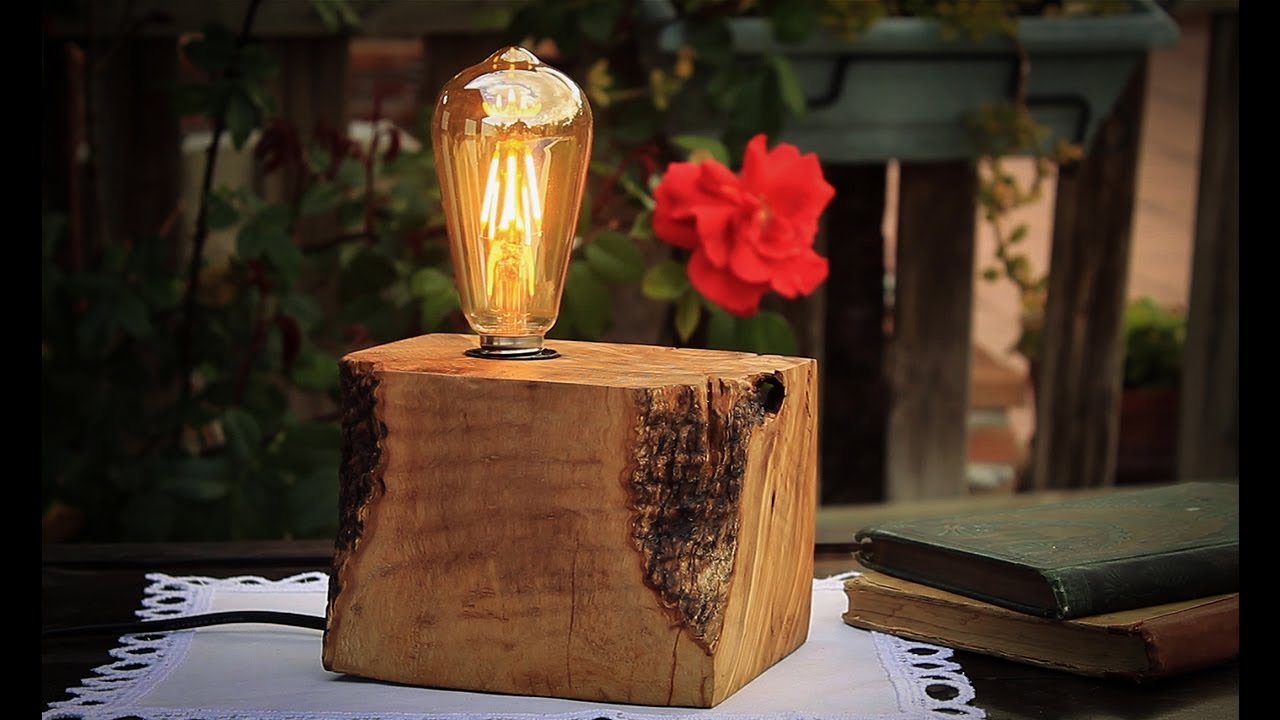 ▶️ Cómo Hacer Lámpara Estilo Vintage de Madera 💡 DIY Vintage Lamp