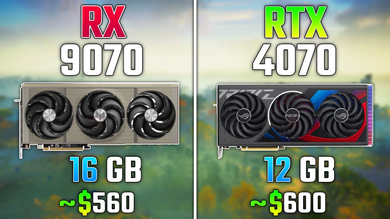 AMD RX 9070 vs RTX 4070 | Test in 7 Games