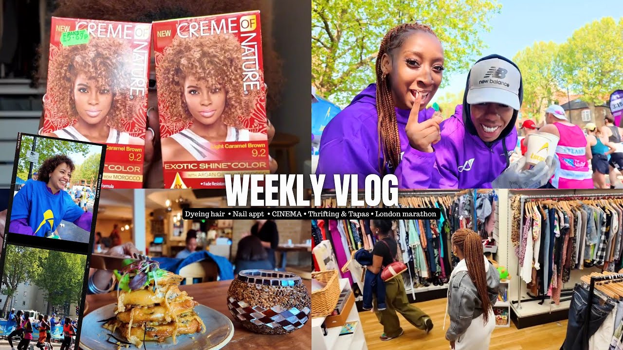 VLOG | DYEING HAIR | NAIL APPT | THRIFTING & TAPAS | VOLUNTEERING AT THE LONDON MARATHON + MORE