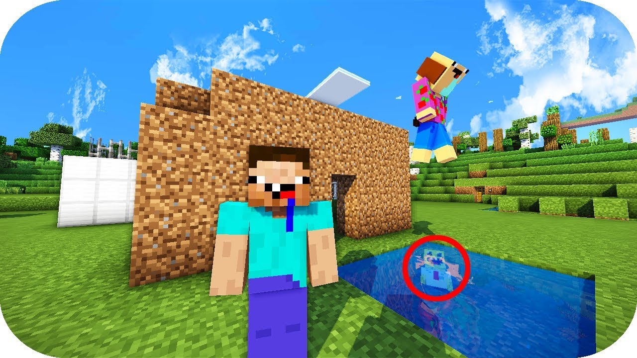 BOB ESPONJA ESTA ESCONDIDO EN MI PISCINA ESCONDITES.EXE MINECRAFT TROLL + ROLEPLAY