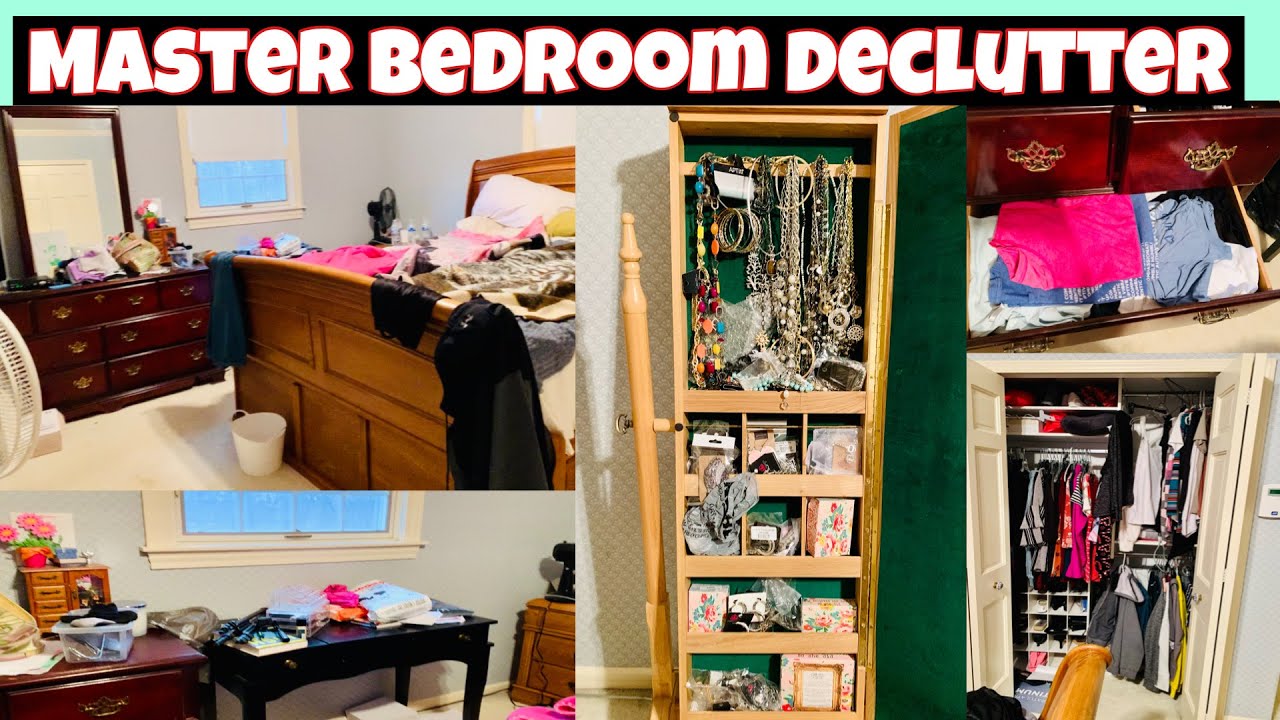 MASTER BEDROOM DECLUTTER/ GETTING IT READY TO REMOVE WALLPAPER & PAINT/ Bedroom transformation ❤️