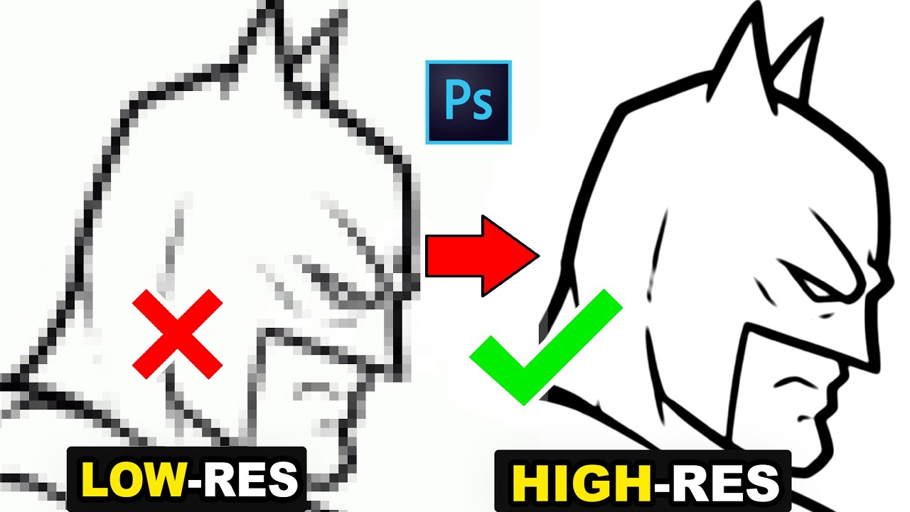 How to depixelate images and convert into High-Res Vector Graphics in Photoshop