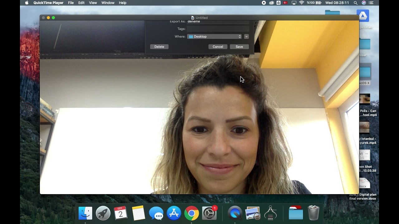 5.1. MacOS - Quicktime ile Ses ve Video Kaydı