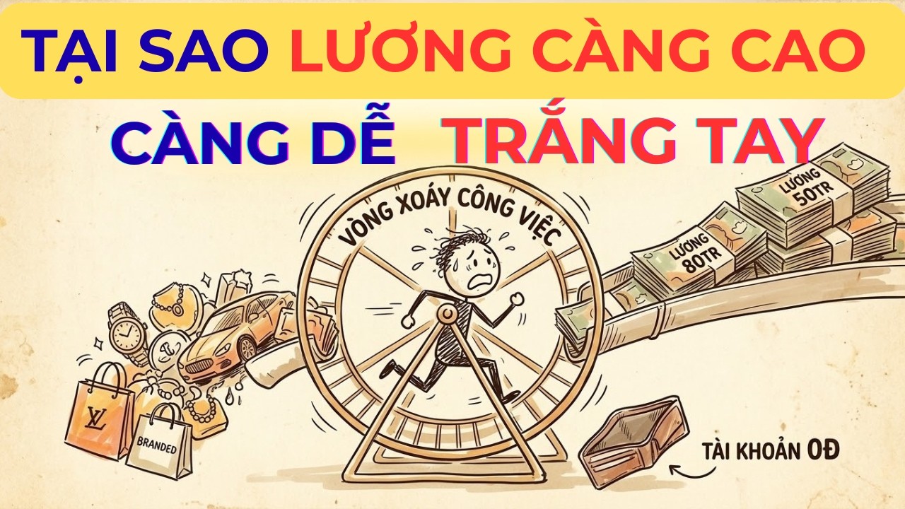 SỰ THẬT TÀI CHÍNH: Tại sao LƯƠNG CÀNG CAO càng dễ TRẮNG TAY? (Cạm bẫy Lạm phát lối sống)