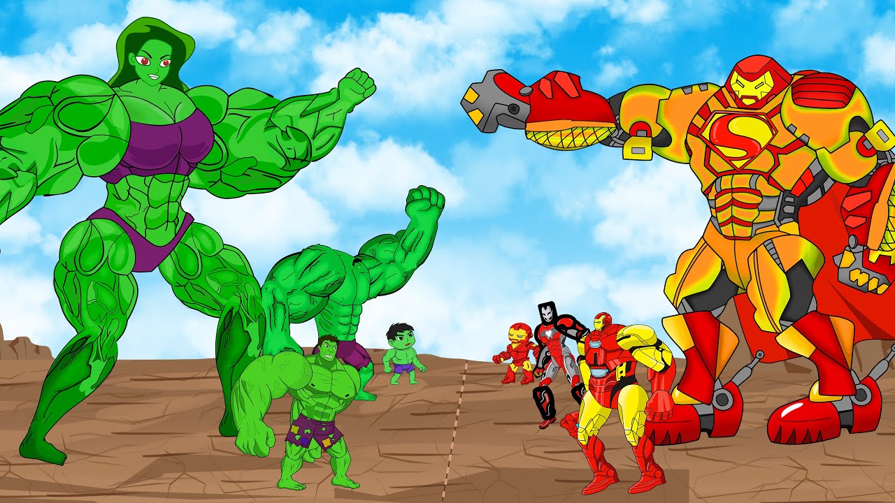 Evolution Of HULK Muscle Family Vs Evolution Of Iron Man Family : Who Will Win? | SUPER HEROES MOVIE