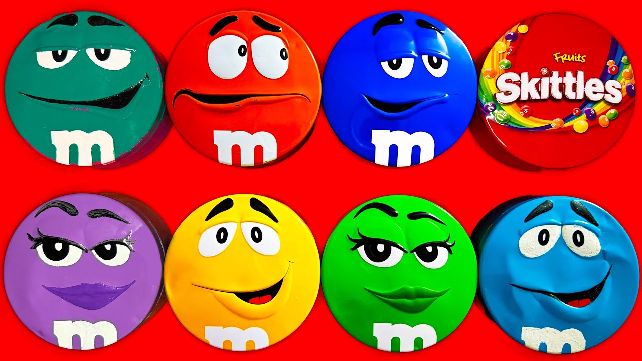 6 Minutes Satisfying with Unpacking Surprise Tins with Vibrant Skittles and Tasty M&M'S Candy ASMR