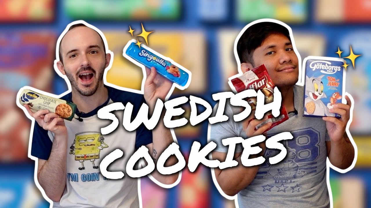 Americans Try Swedish Cookies 🇸🇪🍪 Which Includes Tom and Jerry Cookies For Some Reason?!