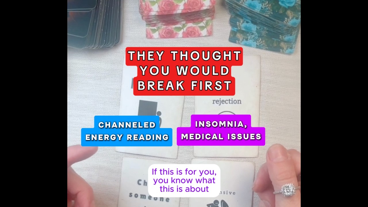 They thought you would break first