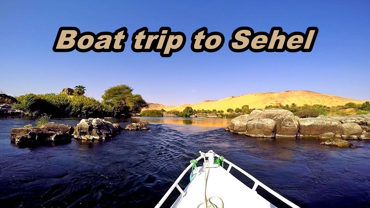 Aswan, Egypt : Boat trip from Elephantine Island to Sehel Island