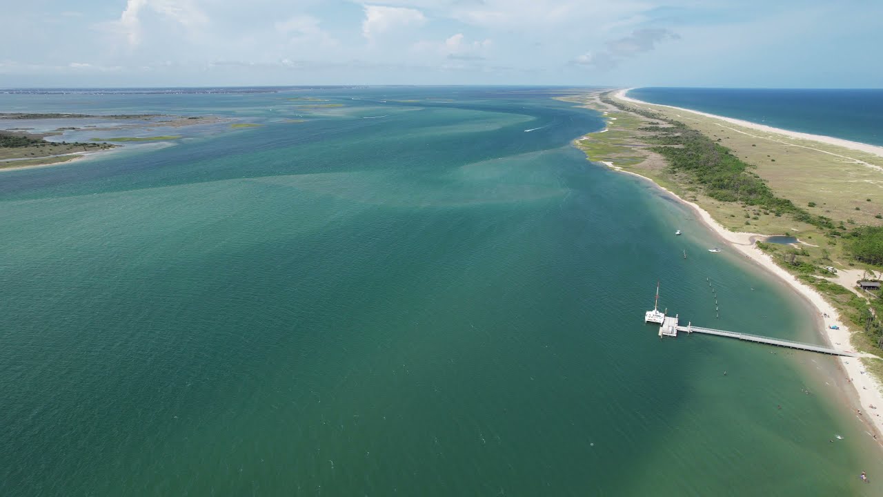 Cape Lookout Lighthouse Drone Aerial Video - DJ Air 2S