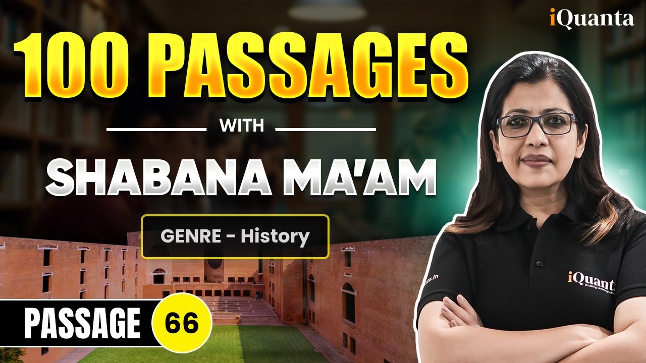 CAT RC Practice- 66 | 100 Passages with Shabana Ma'am | CAT VARC Playlist