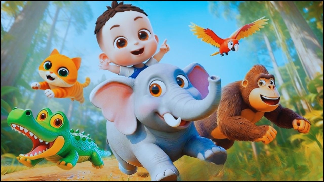 Wild & Wonderful 🦓🌳 | Jungle Animal Sounds Learning Song for Kids | EP247