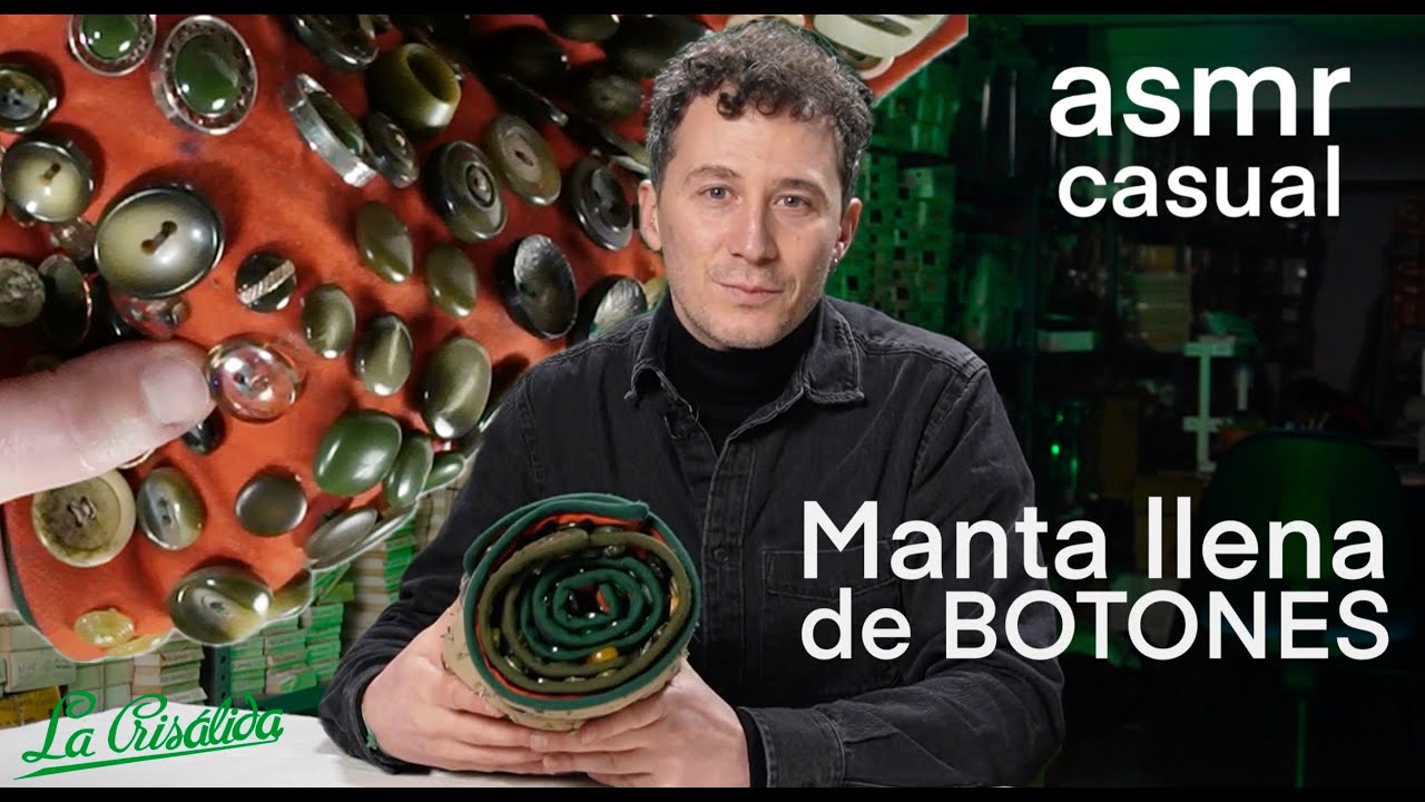 Una manta LLENA de botones VERDE OSCURO | ASMR