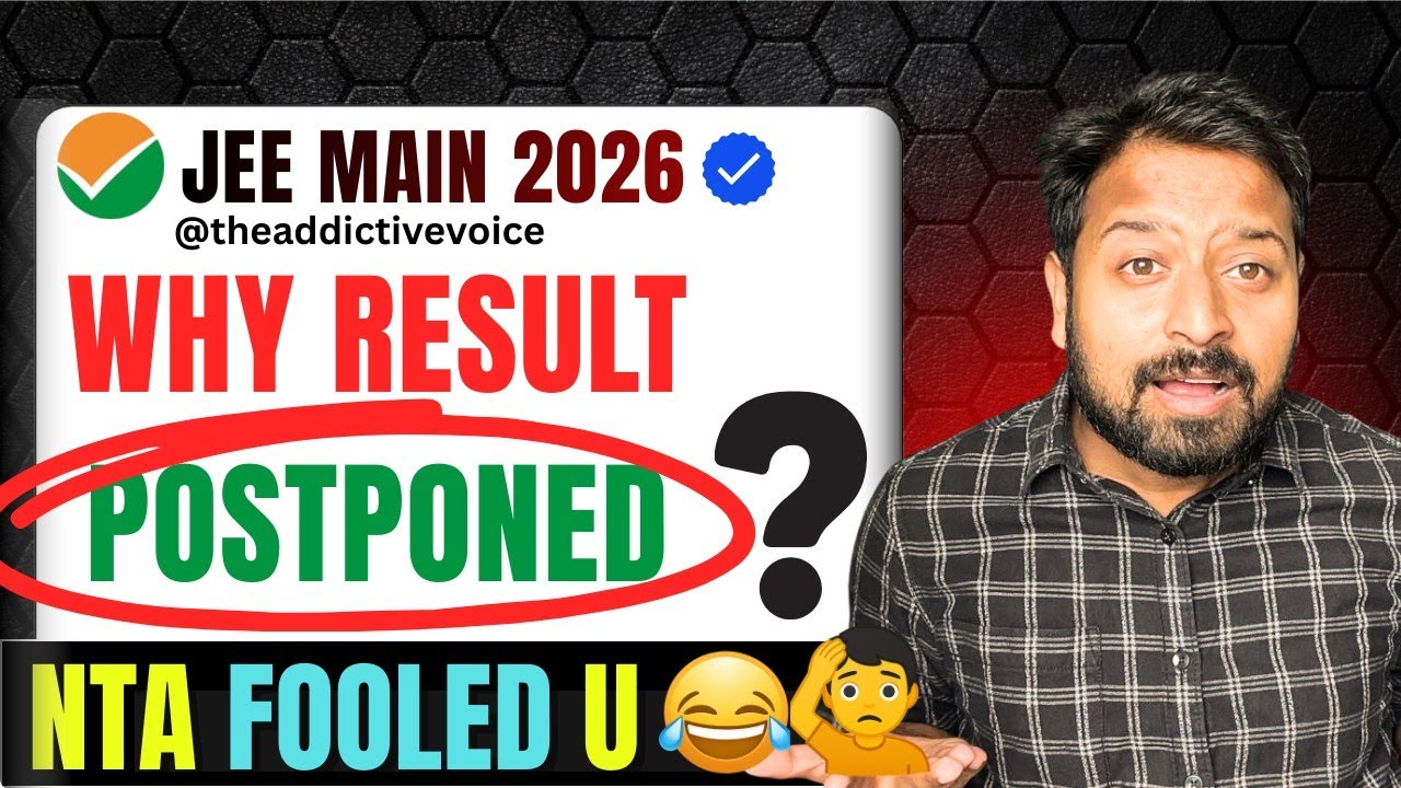 Why JEE Mains 2026 Result Got postponed / Delayed⚠️😡Final Answer key update By NTA ‼️
