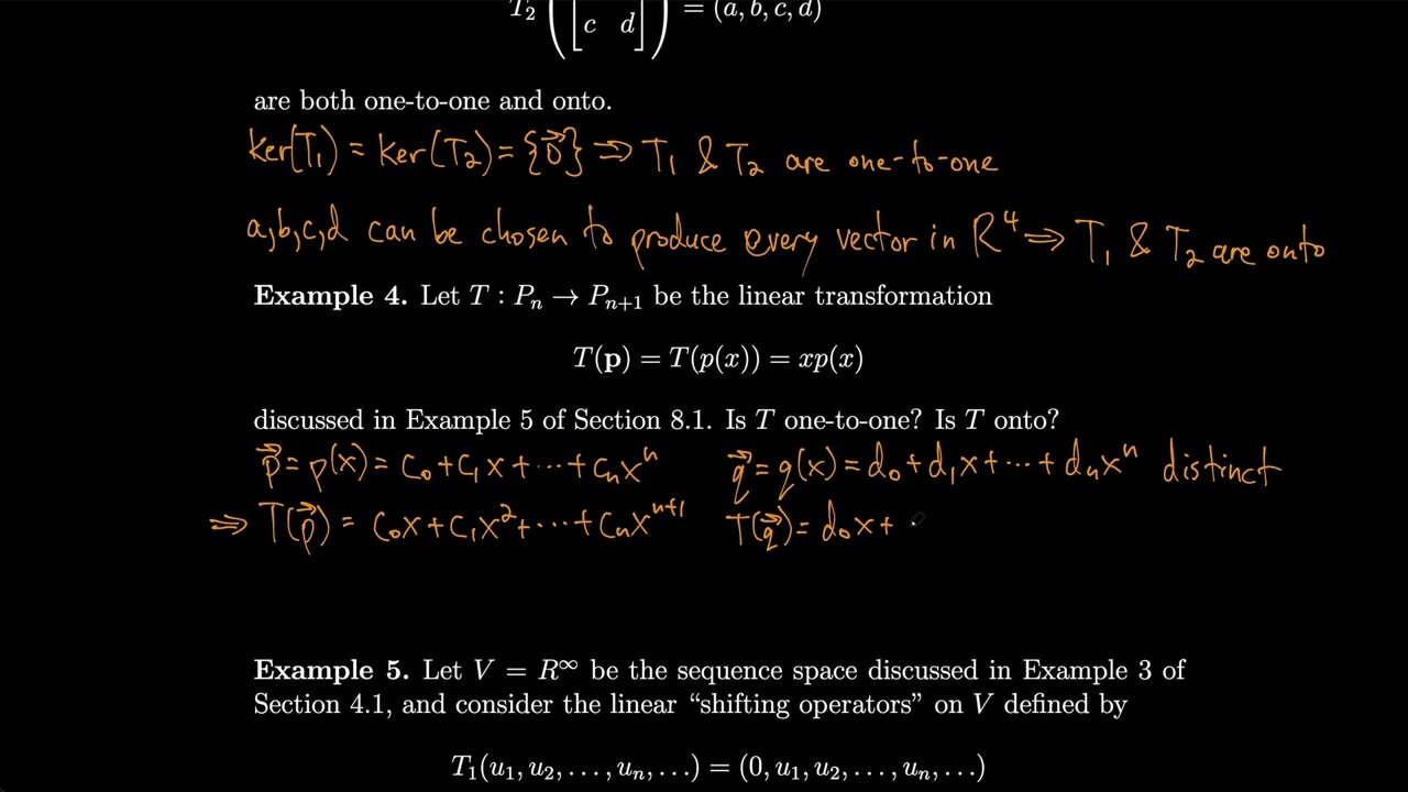 Linear Algebra 8.2 Compositions and Inverse Transformations