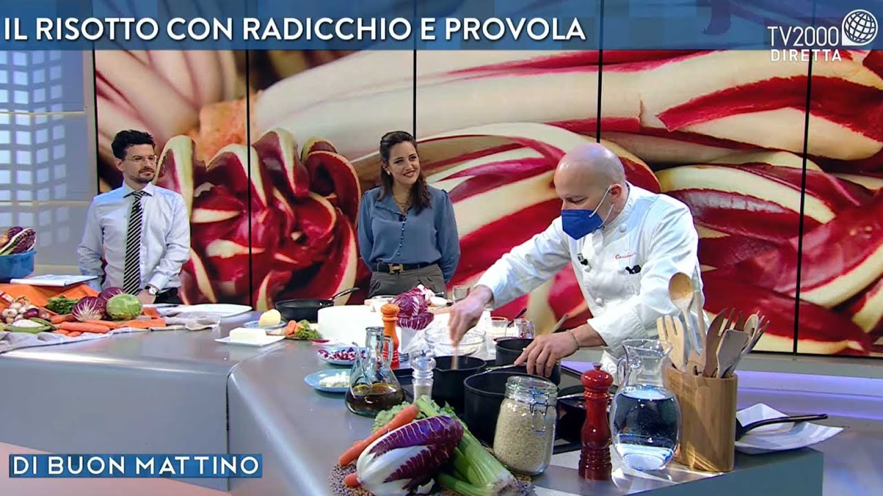Il risotto con radicchio e provola