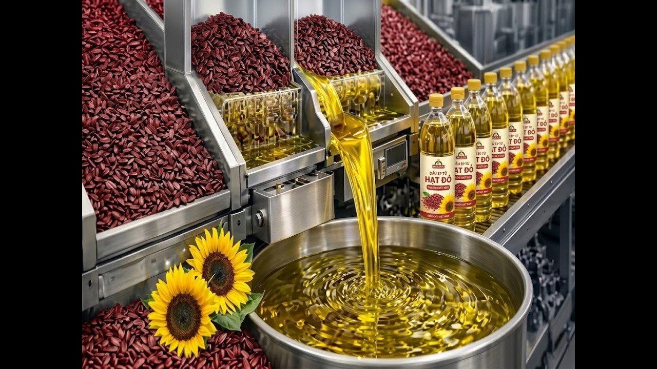How Is 50,000 Liters Of Sunflower Oil Produced In One Hour At The Factory? (Full Process)