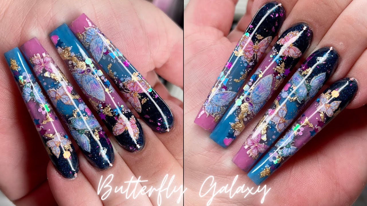 BUTTERFLY NAILS DESIGN| FREESTYLE