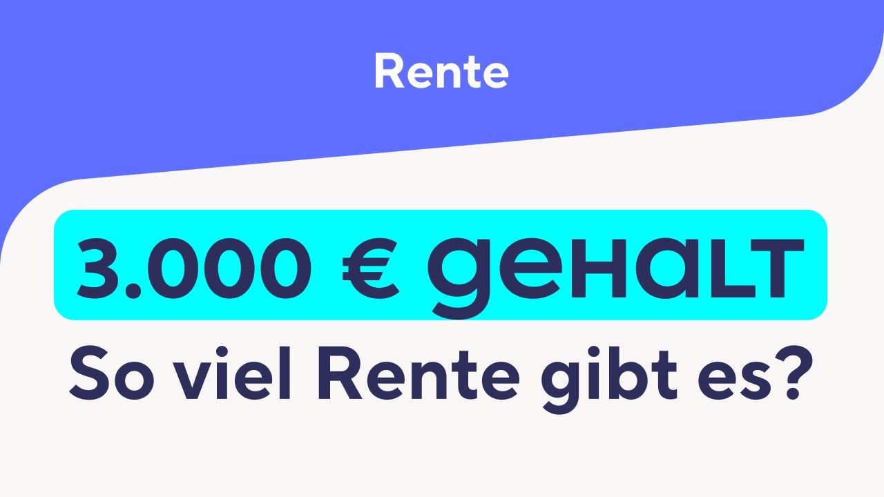 3000 &euro; Gehalt: Wie &bdquo;viel&ldquo; Rente bekommt man im Alter!?