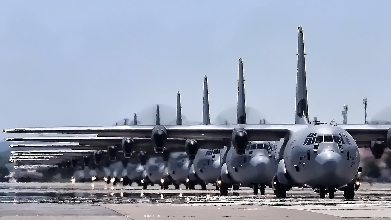 C-130J Super Hercules • Mass Launch In Japan (2018)